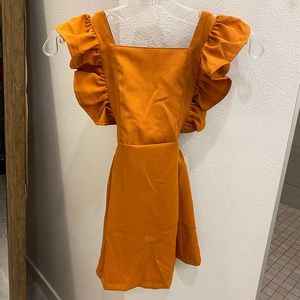 Victoria Ruffle Back Suspender Dress